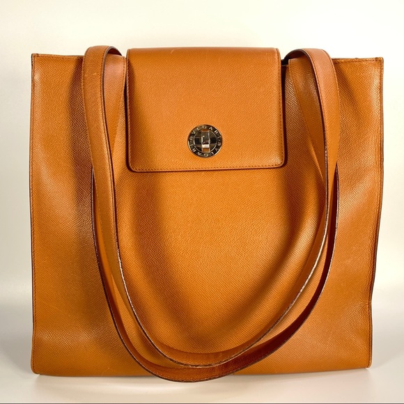 Authentic Vintage Bvlgari XLarge Leather Tote - Picture 2 of 16